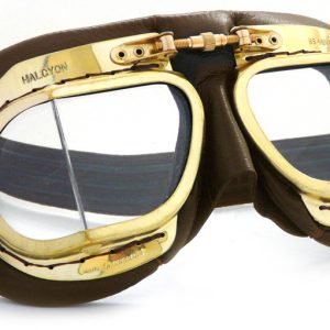 Halcyon Motorcycle Goggles Regular Brass and Brown