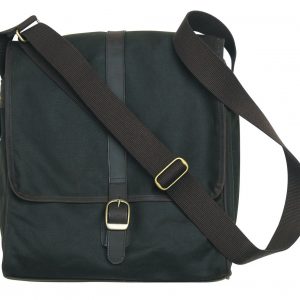 Barbour Waxed Leather Messenger Bag