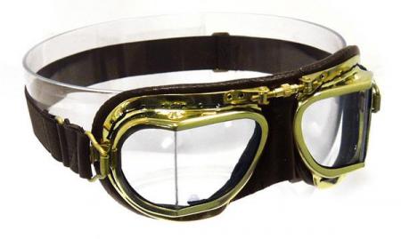 Halcyon Motorcycle Goggles Compact Brass and Brown